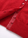 COMOBOCA 100% Cashmere Women's Turtleneck Button-Up Cardigan