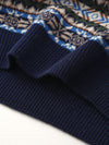 COMOBOCA 100% Wool Women's Fair Isle Knit Vest