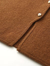 COMOBOCA 100% Wool Women's Button-Down Knit Vest