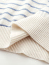 COMOBOCA 100% Cashmere Women's Striped Round Neck Sweater
