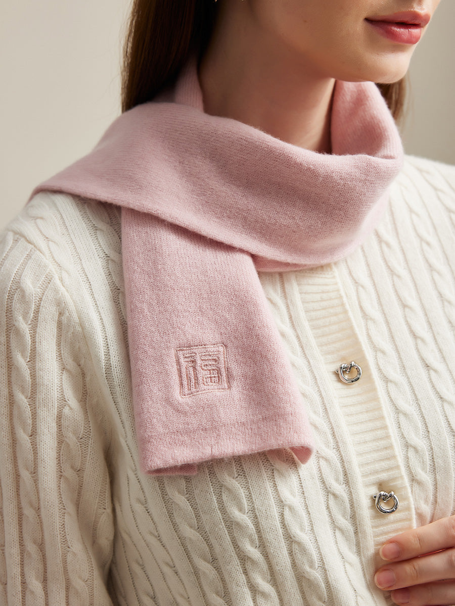 COMOBOCA 100% Cashmere Women's Embroidered Scarf