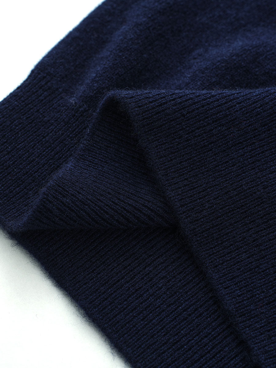 COMOBOCA 100% Wool Kids' Christmas Stocking Round Neck Sweater