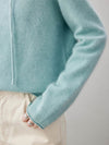 COMOBOCA Women's Wool Fuzzy Hooded Sweater