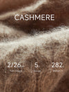 COMOBOCA 100% Cashmere Women's Patchwork Cable Knit Sweater