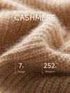 COMOBOCA 100% Cashmere Women's Cable Sailor Collar Sweater