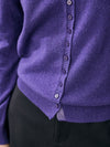 COMOBOCA 100% Cashmere Women's Turtleneck Button-Up Cardigan
