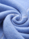 COMOBOCA 100% Cashmere Women's Round Neck Ribbed Sweater
