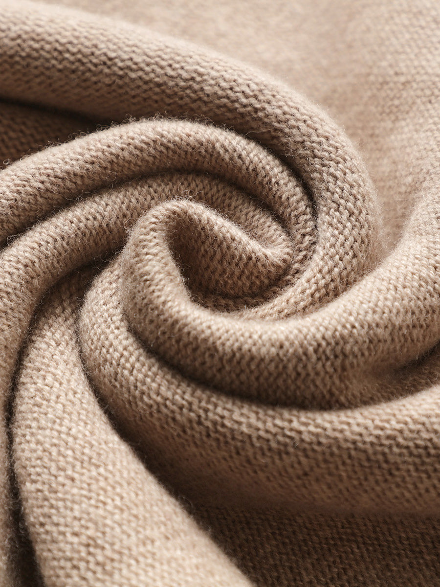 COMOBOCA 100% Wool Women's Cable Knit Sweater