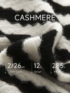 COMOBOCA 100% Cashmere Women's Striped Round Neck Sweater