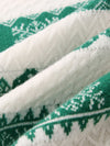 COMOBOCA 100% Wool Kids' Nordic Snowflake Knit Sweater