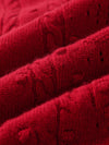 COMOBOCA 100% Cashmere Women's Bow Detailing Cable Knit Vest