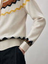 COMOBOCA 100% Cashmere Women's Fair Isle Button Down Cardigan