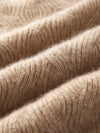 COMOBOCA 100% Cashmere Women's Cable Knit Hooded Sweater