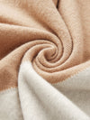 COMOBOCA 100% Cashmere Women's Color Block Turtleneck Sweater
