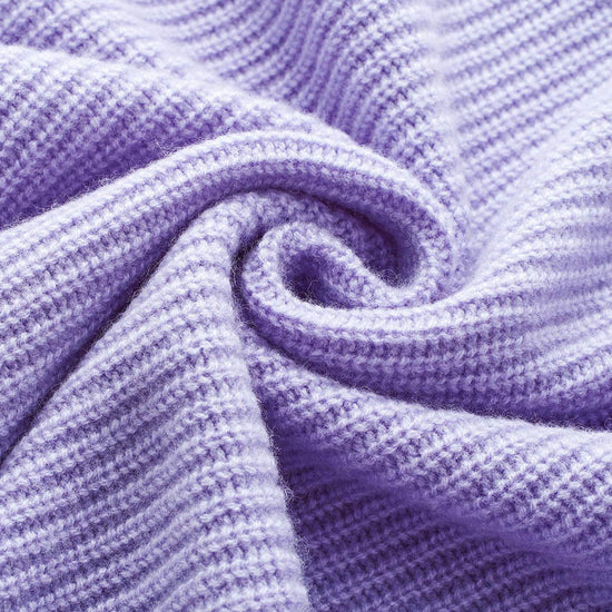 COMOBOCA 100% Wool Women's Cable Round Neck Knit Sweater