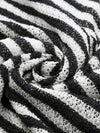 COMOBOCA Women's Striped Ribbed Cardigan