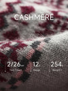 COMOBOCA 100% Cashmere Women's Fair Isle Round Neck Knit Sweater
