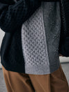 COMOBOCA 100% Cashmere Women's Patchwork Cable Knit Sweater