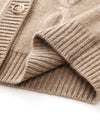 COMOBOCA 100% Cashmere Women's Cable Knit Cardigan