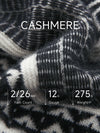 COMOBOCA 100% Cashmere Women's Fair Isle Round Neck Knit Sweater