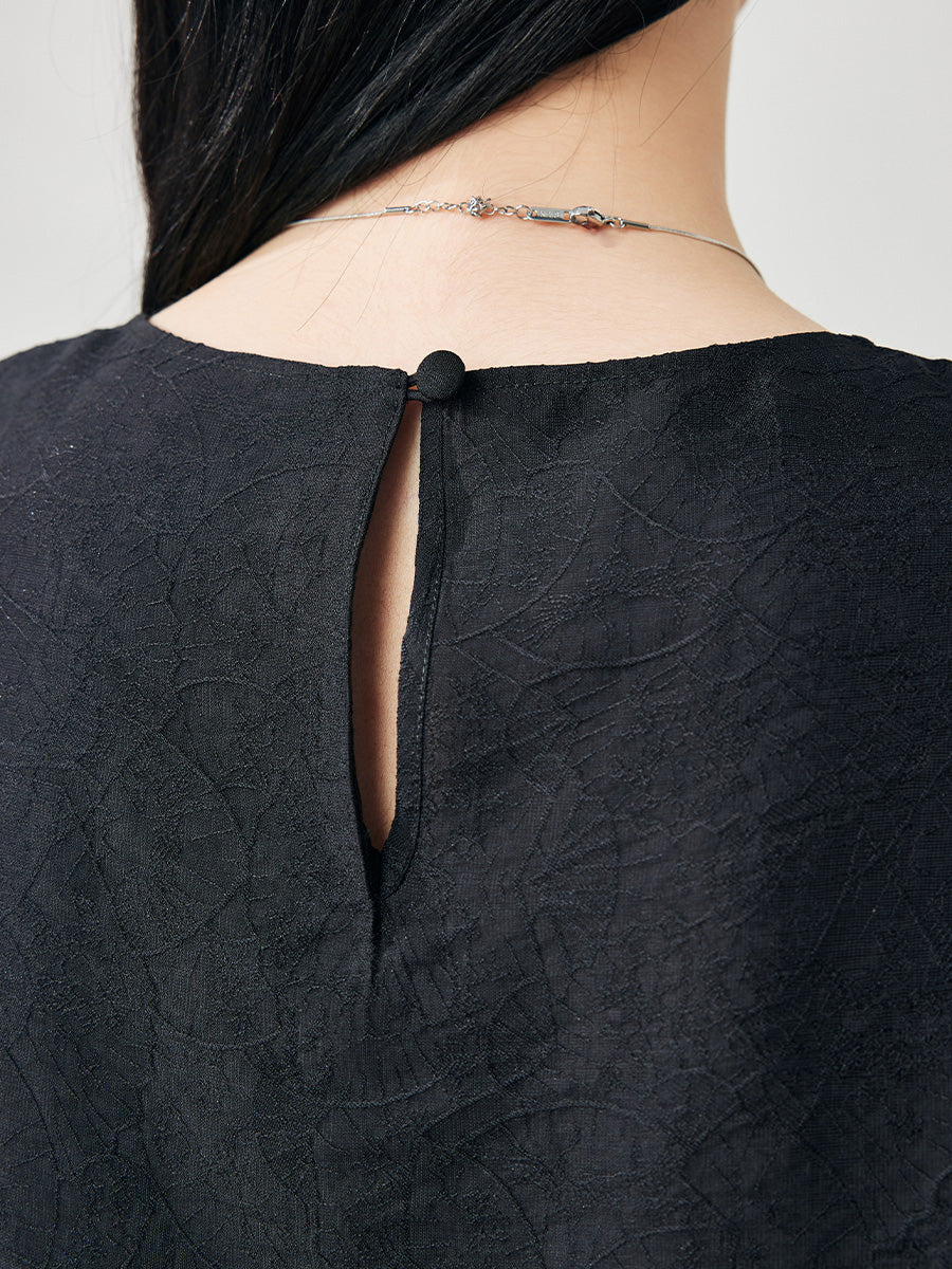 COMOBOCA Women's Textured Back Keyhole Tank Top
