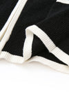 COMOBOCA 100% Cashmere Women's Contrast Trim Dual Zip Pocket Cardigan
