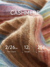 COMOBOCA 100% Cashmere Women's Striped Button Down Cardigan