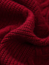 COMOBOCA 100% Wool Women's Cozy Cable Knit Long Coat