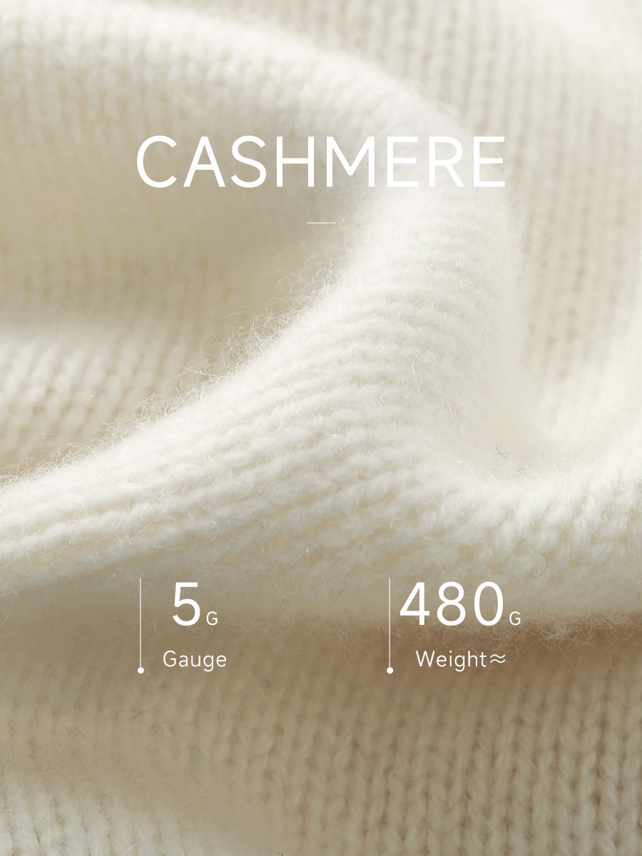 COMOBOCA 100% Cashmere Women's Cable Knit Zip Up Cardigan