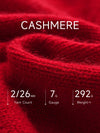 COMOBOCA 100% Cashmere Women's Cable Round Neck Knit Sweater
