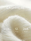 COMOBOCA 100% Cashmere Women's Color Block Round Neck Sweater