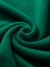 COMOBOCA 100% Cashmere Women's Ribbed Contrast Trim Sweater