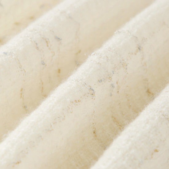 COMOBOCA 100% Cashmere Scarf with Fringes and Metallic Shimmer