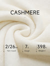 COMOBOCA 100% Cashmere Women's Sailor Collar Cable Knit Sweater