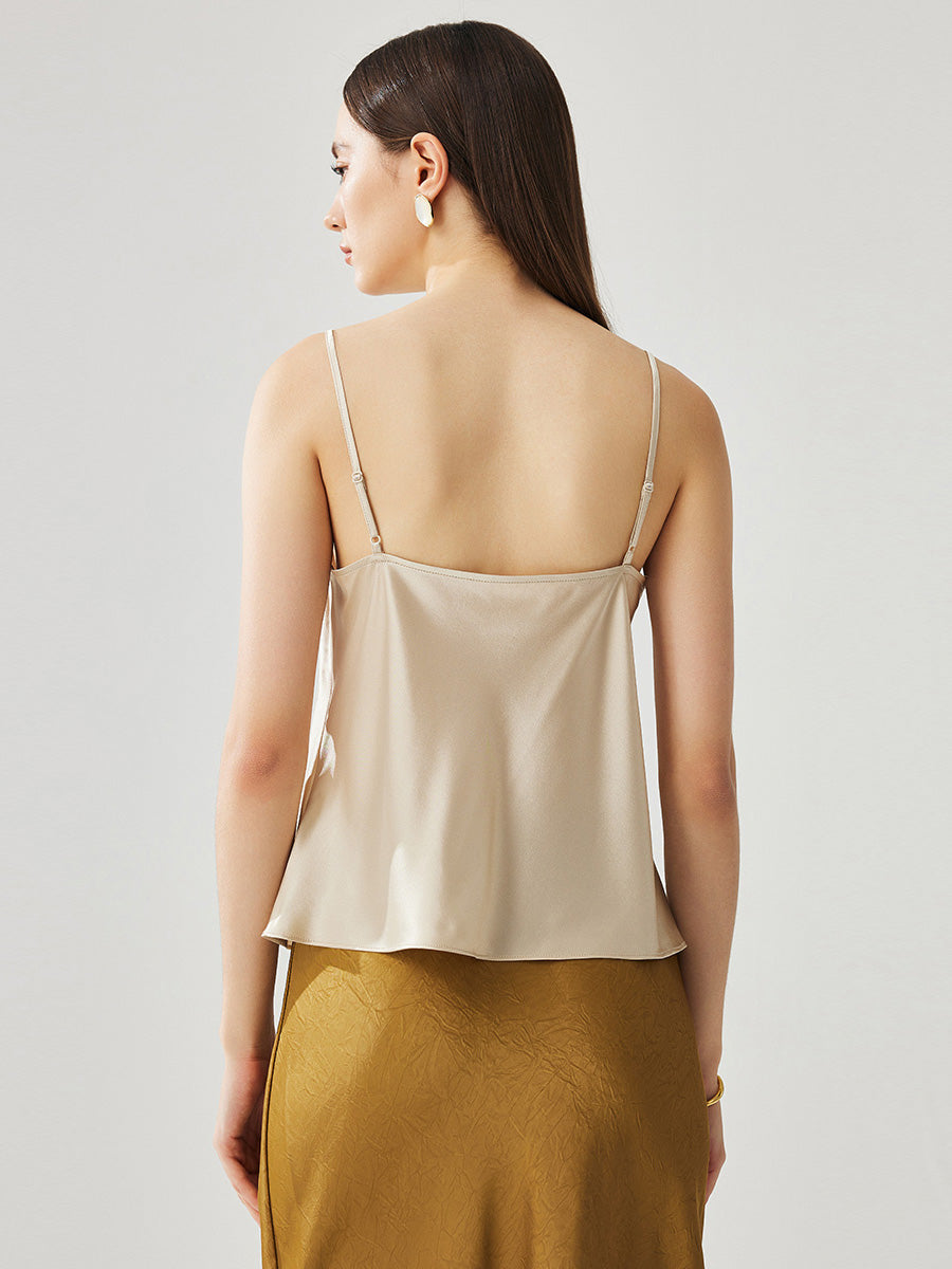 COMOBOCA Women's Adjustable Straps Lace-Trimmed Camisole