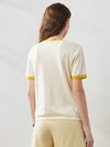 COMOBOCA Women's Retro Ringer Cotton Silk T-Shirt