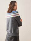 COMOBOCA 100% Cashmere Women's Fair Isle Knit Sweater