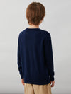 COMOBOCA 100% Wool Kids' Christmas Stocking Round Neck Sweater