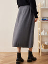 COMOBOCA 100% Cashmere Women's Knit Pleated Skirt