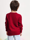 COMOBOCA 100% Wool Kids' Ribbed Round Neck Sweater