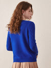 COMOBOCA 100% Wool Women's Cable Knit Sweater
