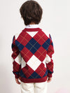 COMOBOCA 100% Wool Kids' Ribbed Round Neck Sweater