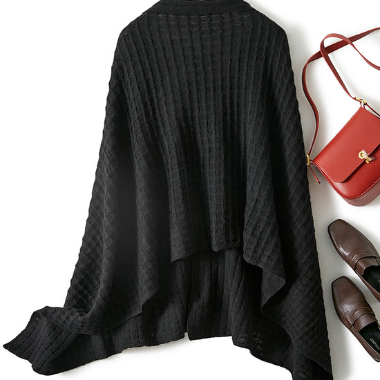 COMOBOCA 100% Cashmere Scarf Solid Color Shawls with Buttons
