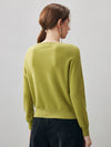 COMOBOCA 100% Cashmere Women's Embroidered Button-Front Cardigan