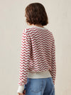 COMOBOCA 100% Cashmere Women's Wave Pattern Knit Sweater