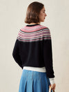 COMOBOCA 100% Cashmere Women's Fair Isle Knit Sweater