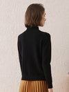 COMOBOCA 100% Wool Women's All-Match Mock Neck Sweater