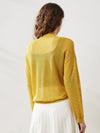 COMOBOCA Women's Open Front Mesh Knit Cardigan
