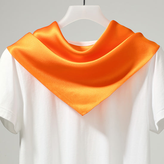COMOBOCA Orange 100% Mulberry Silk Women's Versatile Scarf