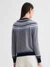 COMOBOCA 100% Cashmere Women's Fair Isle Round Neck Sweater